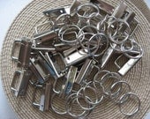 Key Fobs Hardware Nickel Rectangular Top sets 50 SETS