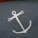 RESERVED FOR LAURA Vintage Luggage Upcycled with a Screen Printed Anchor