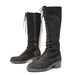 size 7.5 8 PLATFORM black suede leather 80s COMBAT lace zip up knee high TALL boots