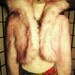 Pink-tipped, faux fur, cropped white coat with stand-up collar option