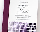 eatdrinklaughrepeat party invites - set (15)