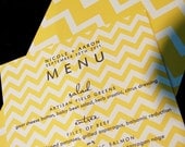 chevron menu cards or invites - sample