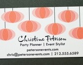 lantern calling cards or business cards- set (50)