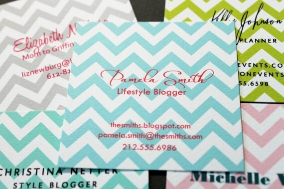 chevron calling cards - set (50)
