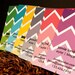 chevron ombre calling cards - set (50)