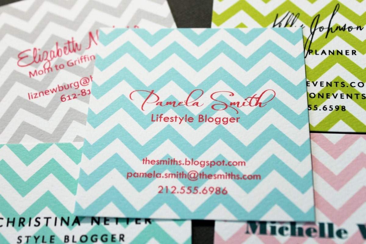 chevron calling cards - set (50)