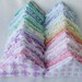 50-6 Inch Vintage Chenille Bedspread Fabric Rag Quilt Charm Squares In Pastel Colors