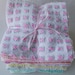 50-6 Inch Vintage Chenille Bedspread Fabric Rag Quilt Charm Squares In Pastel Colors