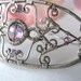 lavender swirls- sterling silver and amethyst intricate wirewrapped bangle