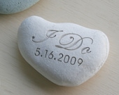 Wedding stone - I DO Oathing Stone - Wedding Vow, Anniversary, Ceremony - Double sided engraved wedding stone by sjEngraving