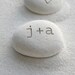 Petite love stone - you plus me personalized initials pebble by sjEngraving