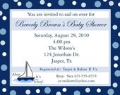 50 Personalized Baby Shower Invitations   AHOY ITS A BOY    Nautical Theme