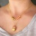 gold dipped geo necklace