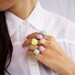 pale fuchsia geo ring