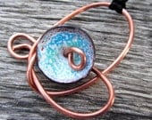 Why does my heart feel so blue-Copper and Enamel Heart Pendant