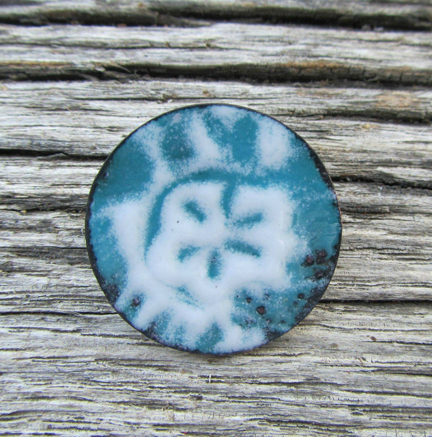 Sand Dollar in a Blue Ocean Pin