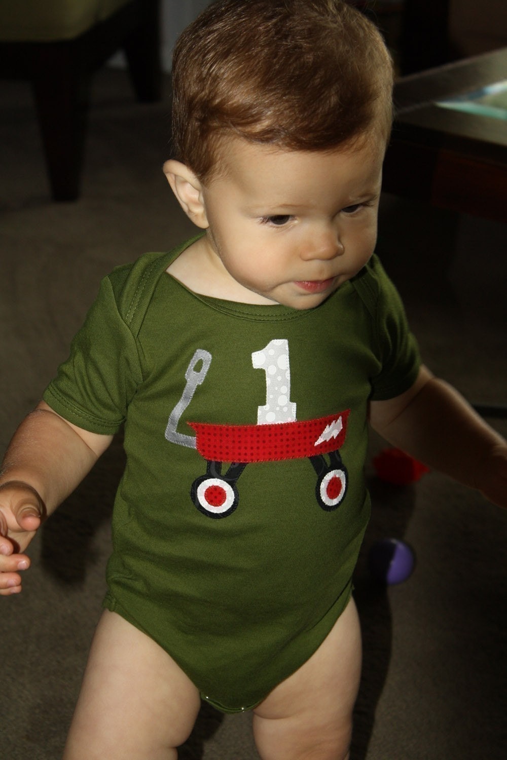 Little Red Birthday Wagon Short Sleeve