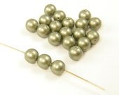 Green Beads, Green Pearl Beads, Powder Green Pearls, Swarovski Crystal Pearls, Light Green Pearls