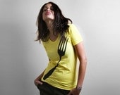 Giant Fork Shirt  - Ladies Sunshine Summer Shirt in Large