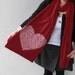 Animal Lover Heart Scarf in Ruby Red  : womens scarves, american apparel, fall fashion, back to school, christmas in july cij sale