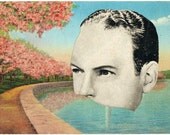 Nowhere Man. An Altered Postcard Collage