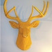 Sunny Bright Yellow Stag........Deer Head,Faux Taxidermy,Buck,Mount,Antlers