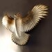 Owl Sculpture hand carved by Jason Tennant, Silent Flight, Owl woodcarving
