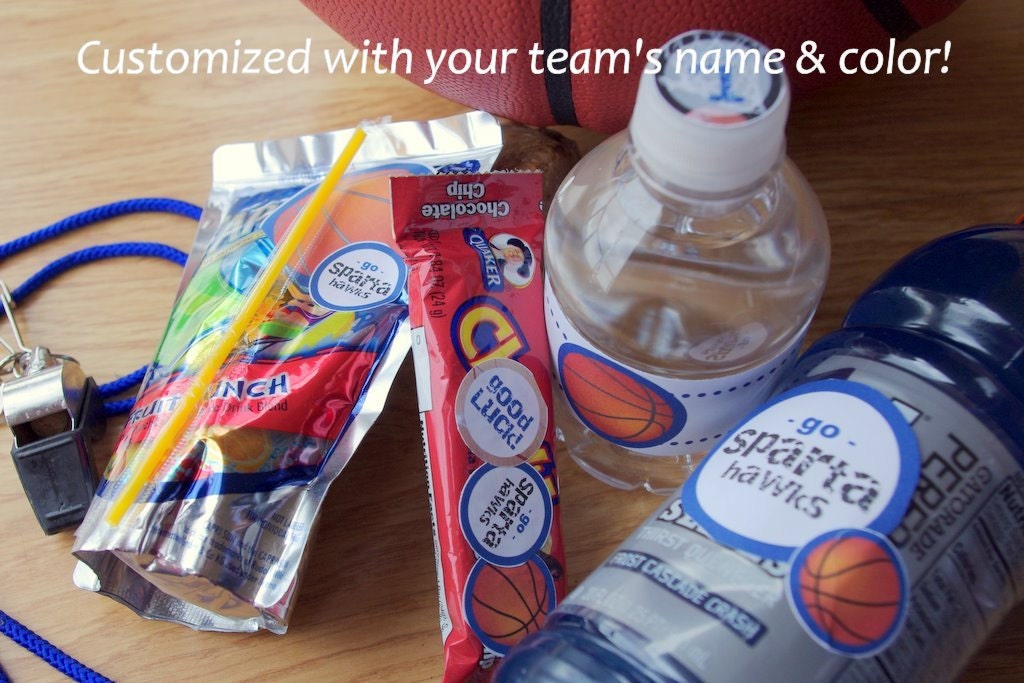 Custom Sport Snack Printable - Basketball Set