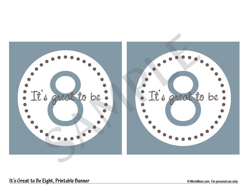 Personalized LDS Baptism Printable Banner - Steel Blue/Brown