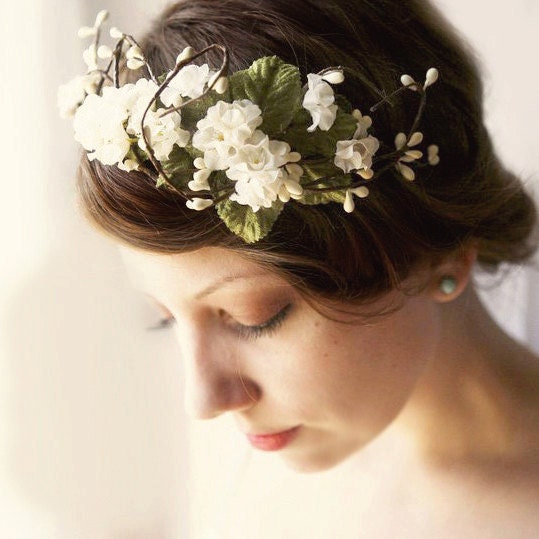 bridal flower band 'O PIONEERS' wedding accessory, headpiece