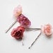 Pink flower bobby pin set, Rose hair clips - GUMDROPS