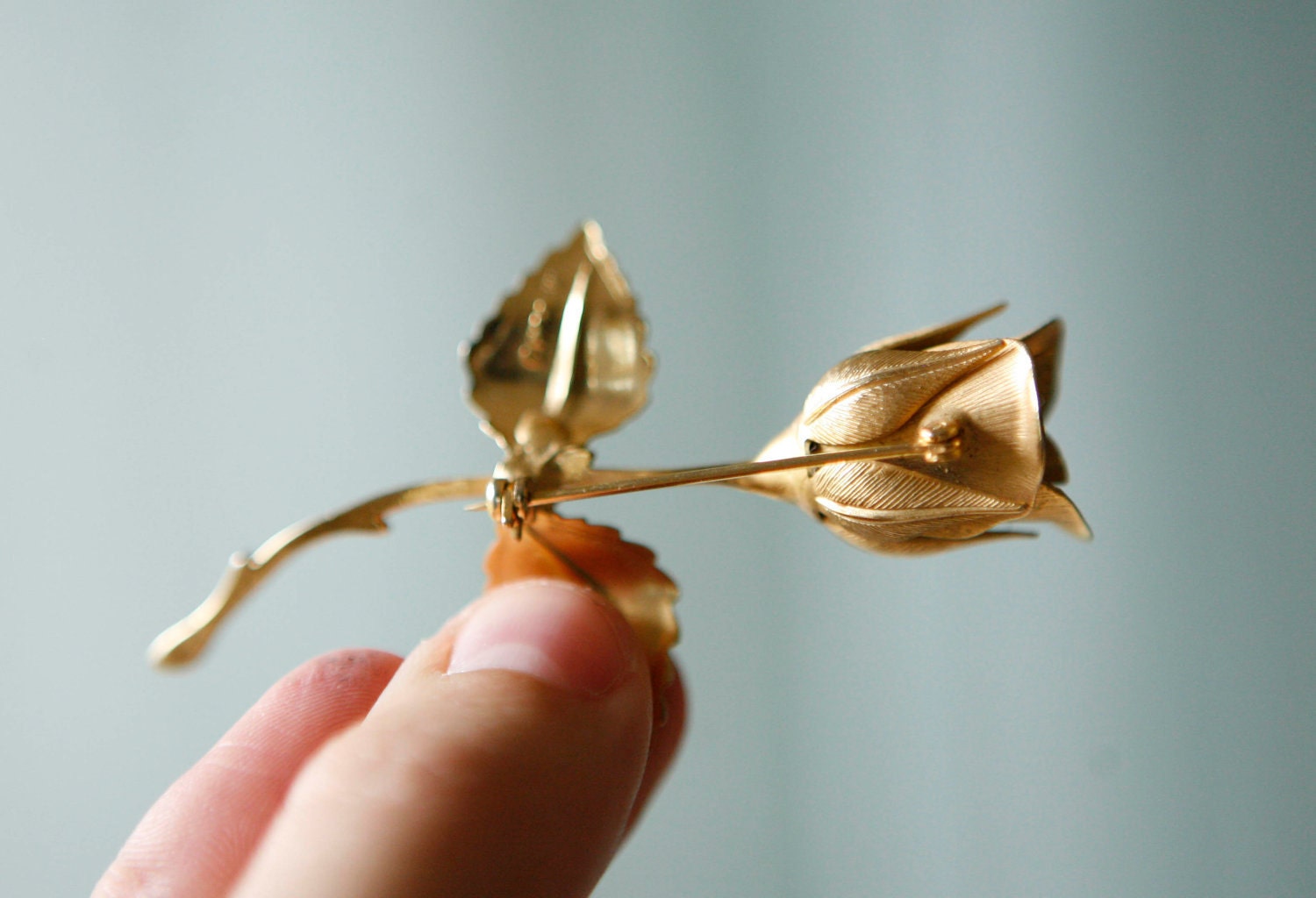 everlasting rose - GOLDEN flower - vintage boutonniere/pin, wedding, groomsmen buttonhole