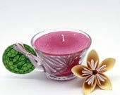 Mulberry Soy Wax Candle in a Reused Vintage Punch Glass