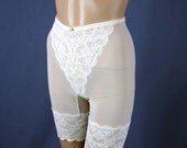 SALE 70s Olga Nude Long Leg Girdle With Lace, XLarge - Vintage Lingerie