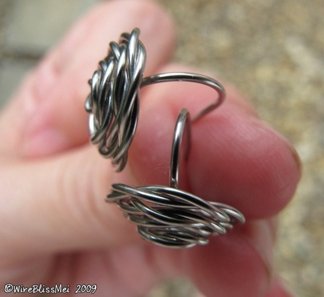 TUTORIAL - Wire Wrapped Rose Earrings