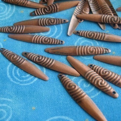 Dagger Charms, Antique Copper (CM-SM-10237-AC)...50, charms, metal, stampings, antique copper
