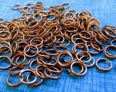 100 6mm Antique Copper Split Rings, double jump ring (BF-JR-10041-AC)