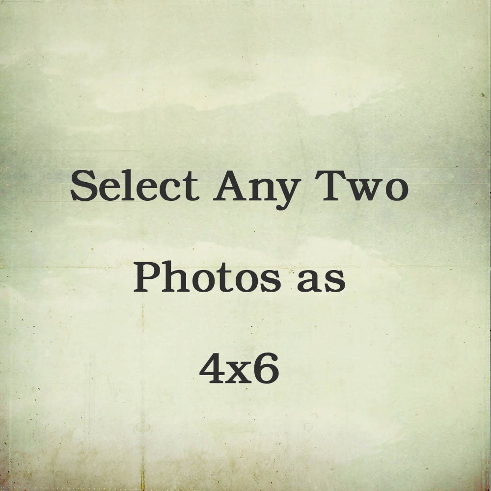 Any 2 Photos as 4x6. You Choose. Personalized  home decor and wall art