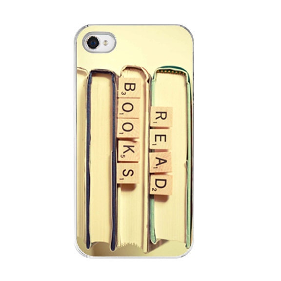 iphone 4 case . iphone 4s cover . Read Books . cell phone case . iphone accessory . scrabble tile phone case . geekery . custom phone case
