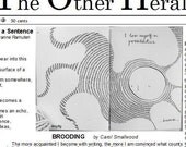 Brooding and Writing a Drabble -  January 2010 issue of The Other Herald - Heralding the art of words...