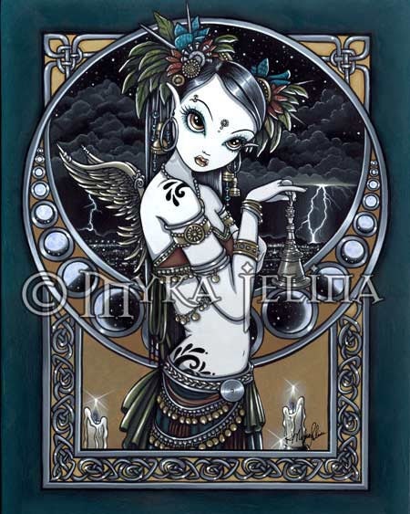 Melita Tribal Fusion Moon Goddess Fairy Art Print