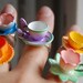 Lavender Butterfly Fairy Tale Tea Cup Ring