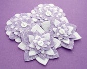 Lilac Dots - Fabric and Felt Flower Embellishments