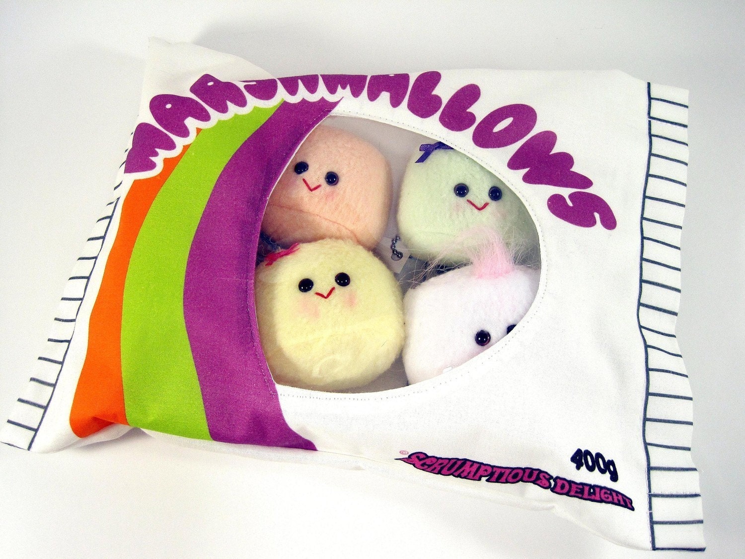A Bag of Marshmallows in Plush..multi-coloured marshmallows