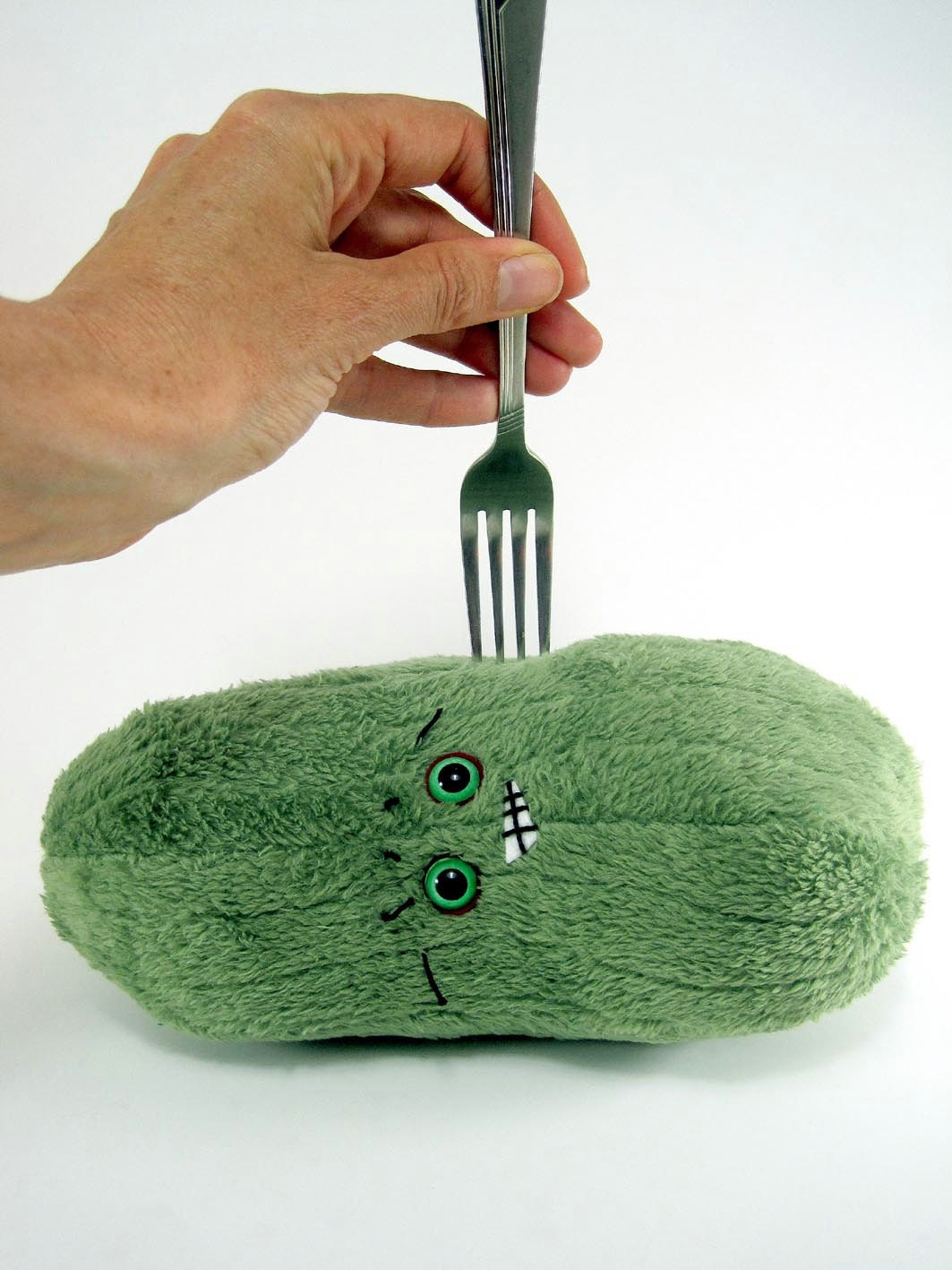Plush Pickle Toy green eyes