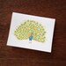 Peacock Notecard Set -- Horizontal