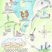 Custom Wedding Map -- Pen and Ink with Watercolor -- Digital File