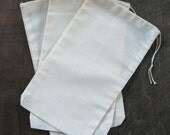 25 count 6 x 10 Cotton Muslin Drawstring Bags
