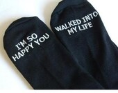 Father in Law socks "I'm so happy you walked into my life" wedding gift