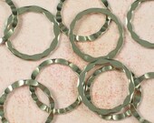 12 Antique Silver Brass Eternity Ring Jewelry Findings 619